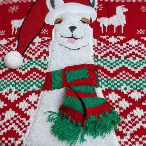 Ugly Christmas Sweater, llama, red green, XXL 2XL, NWOT - Picture 4 of 7